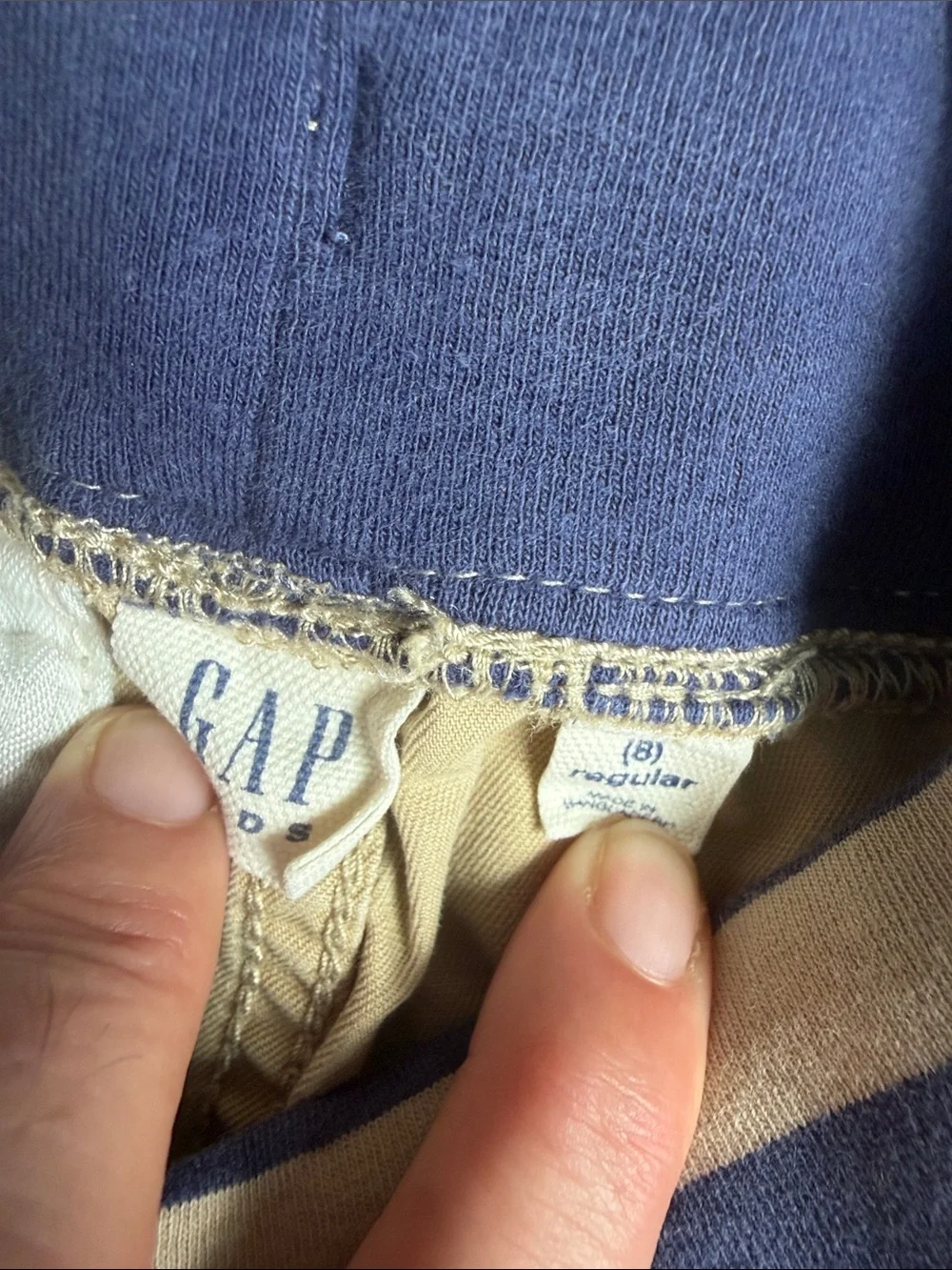 GAP Beige Kids Hybrid Shorts with Navy Waistband
